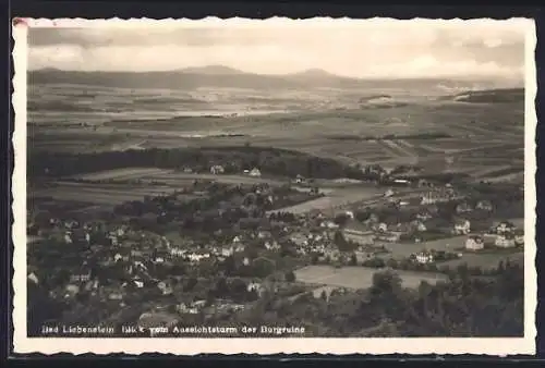AK Bad Liebenstein, Teilansicht vom Aussichtsturm der Burgruine