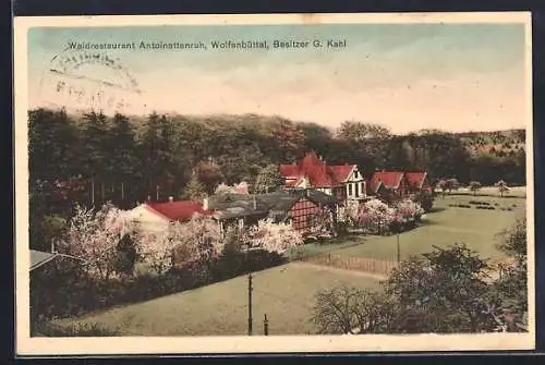 AK Wolfenbüttel, Waldrestaurant Antoinettenruh G. Kahl