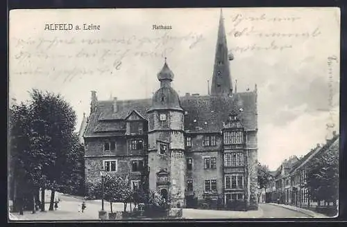AK Alfeld / Leine, Blick zum Rathaus