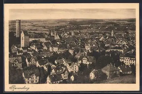 AK Ravensburg / Württ., Teilansicht mit Turm