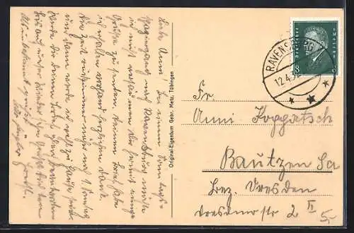 AK Ravensburg / Württ., Teilansicht mit Turm