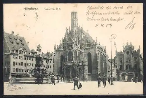 AK Nürnberg, an der Frauenkirche