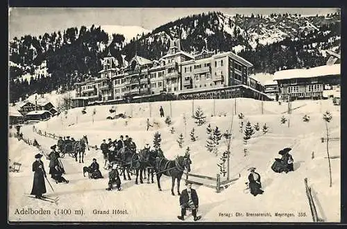AK Adelboden, Grand Hotel im Schnee