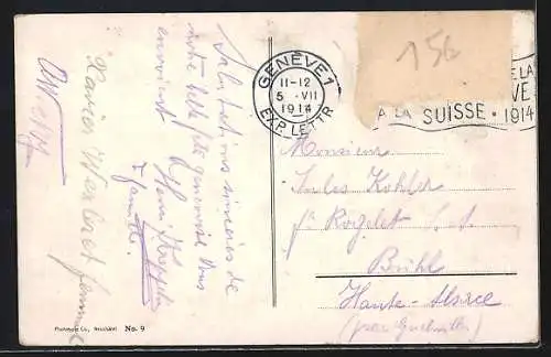 Künstler-AK Genève, Centenaire de la Réunion de Genève à la Confédération Suisse