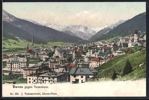 AK Davos, Gesamtansicht gegen Tinzenhorn