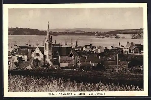 AK Camaret-sur-Mer, Vue Centrale, Teilansicht mit Kirche