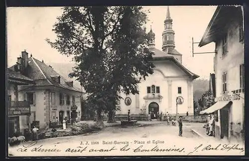 AK Saint-Gervais, Place et Église