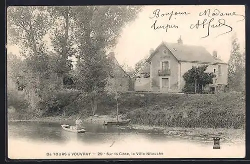 AK Vouvray, Sur la Cisse, la Villa Nitouche