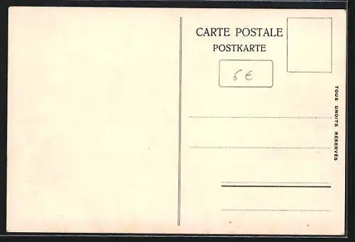 Künstler-AK Schweiz, Politische Landkarte mit Wappen