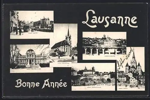 AK Lausanne, Eglise St. Francois, Grand Pont, Cathédrale