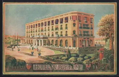 AK Aix-en-Provence, Hôtel du Roy René et ses jardins élégants