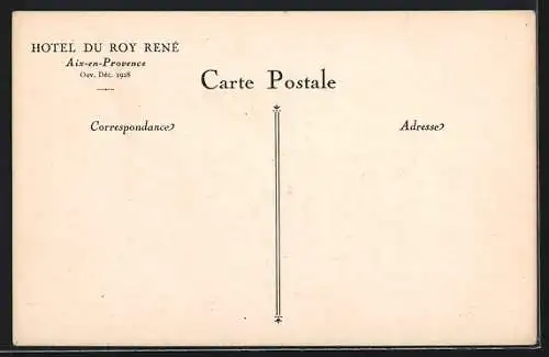 AK Aix-en-Provence, Hôtel du Roy René et ses jardins élégants