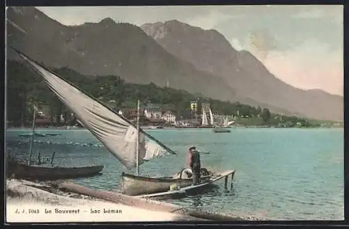 AK Le Bouveret, Boote auf dem Lac Léman