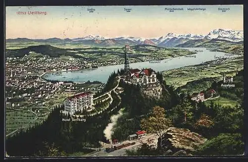 AK Uetliberg, Gesamtansicht aus der Vogelschau