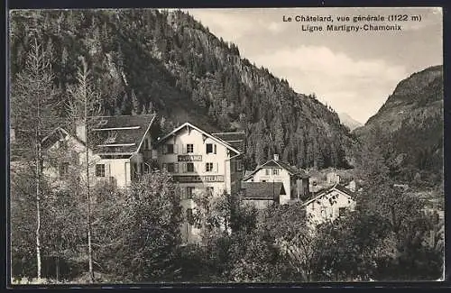 AK Le Chatelard /VS, Vue général avec Grand Hotel Suisse