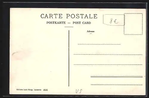 AK Le Chatelard /VS, Vue général avec Grand Hotel Suisse