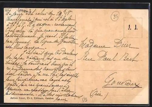 AK St. Maurice, Pont et Chateau de St. Maurice, Eisenbahnschienen