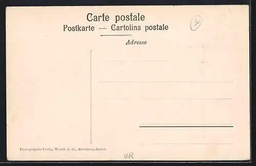 AK Amsteg, Partie an der Gotthardbahn