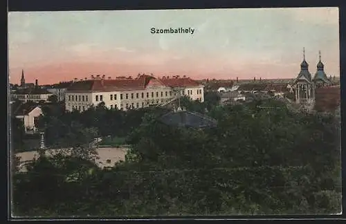 AK Szombathely, Teilansicht im Abendlicht