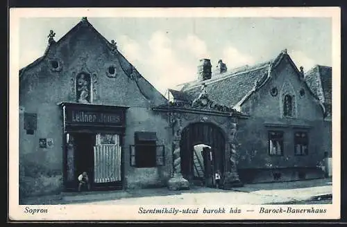 AK Sopron, Szentmihaly-utcai barokk haz