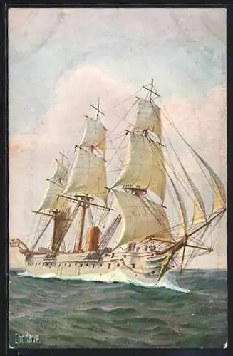 Künstler-AK Chr. Rave: Deutsches Schulschiff Stein aus dem Jahr 1879