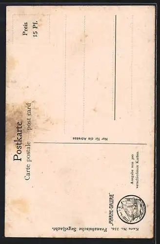 Künstler-AK Christopher Rave: Französische Segeljacht