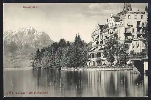 AK Hertenstein, Schloss-Hotel Hertenstein mit Pilatus