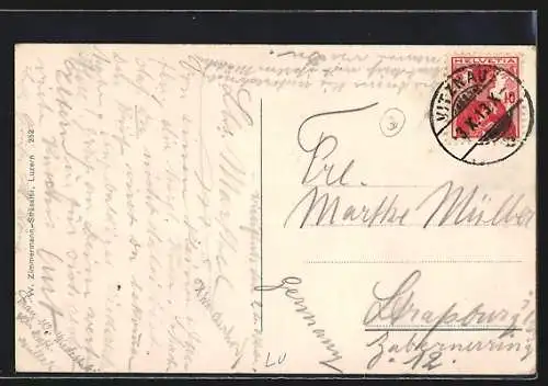 AK Vitznau, Kurhaus Wissifluh mit Vitznauerstock