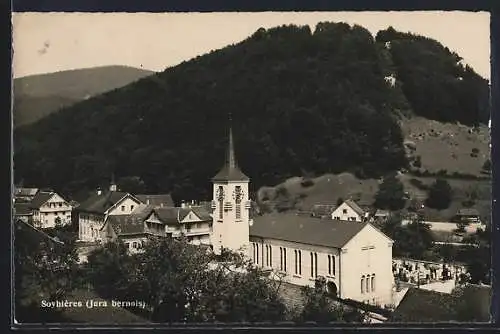 AK Soyhières /Jura bernois, Ortspartie mit Kirche