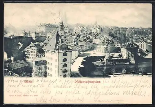 AK Bern, Nideckquartier mit Strassenpartie