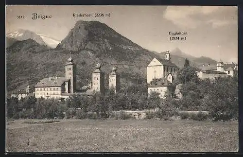 AK Brigue, Teilansicht mit Riederhorn und Eggishorn