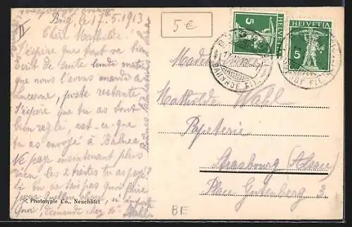 AK Brigue, Teilansicht mit Riederhorn und Eggishorn