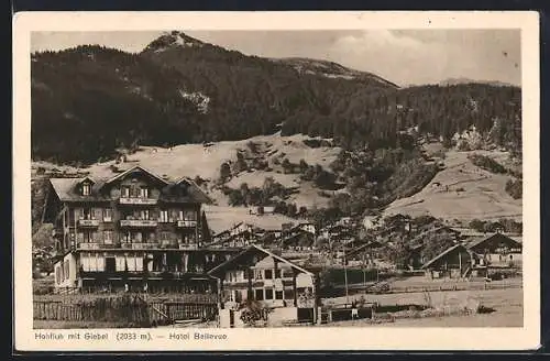 AK Hohfluh, Hotel Bellevue mit Giebel