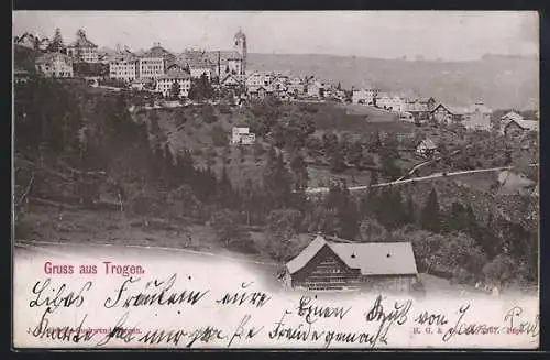 AK Trogen, Teilansicht mit Bäumen