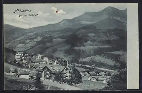 AK Adelboden, Ortsansicht mit Berglandschaft