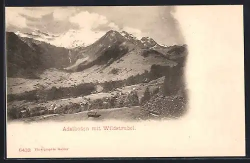 AK Adelboden, Panorama mit Wildstrubel