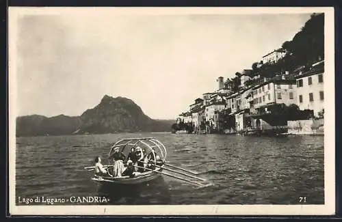 AK Gandria /Lago di Lugano, Ortspartie am Seeufer