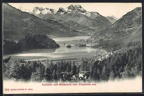 AK Silvaplana, Campfer und Silvaplana vom Chasselas aus