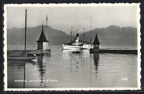 AK Morges, Le Port et le Mt Blanc