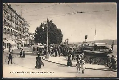 AK Genéve, Quai du Mont-Blanc