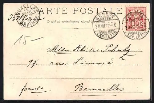AK Genève / Genf, Depart du Bâteau, Raddampfer La Suisse