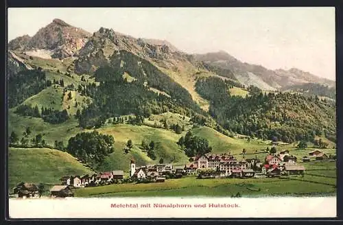 AK Melchtal, Teilansicht mit Nünalphorn und Hutstock