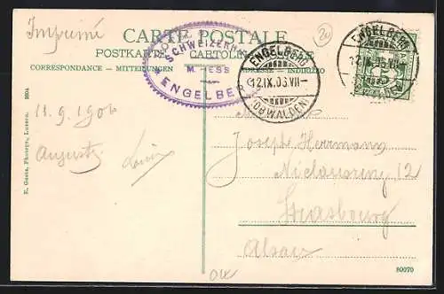 AK Engelberg, Teilansicht und die Spannörter