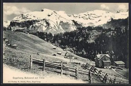 AK Engelberg, Panorama mit Schwand und Titlis