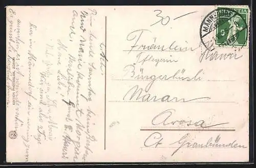 AK Männedorf, Uferpartie mit Dampfer Stadt Zürich