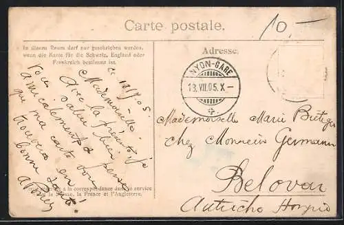 AK Genève, La Rade et le Montblanc