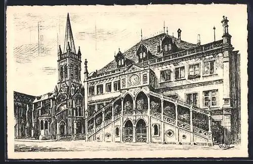 Künstler-AK Berne Hôtel de Ville