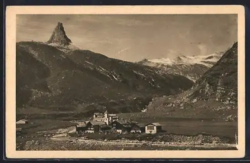 AK Vals /GR, Zervreila, Teilansicht mit Bergen