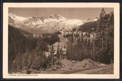 AK Arosa, Teilansicht vom Kalkofen aus