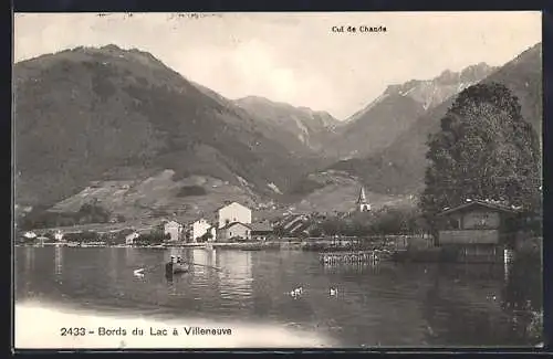 AK Villeneuve /VD, Bords du Lac, Col de Chaude